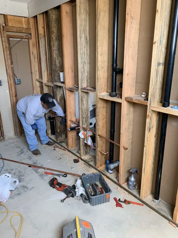 Commercial rough-in plumbing for Water Heater Replacement in Bridge City